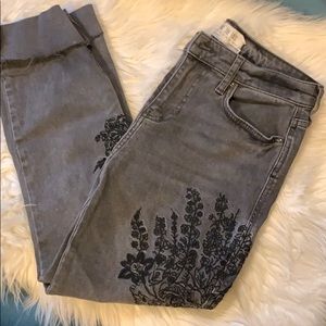 Free People Embroidered Jeans
